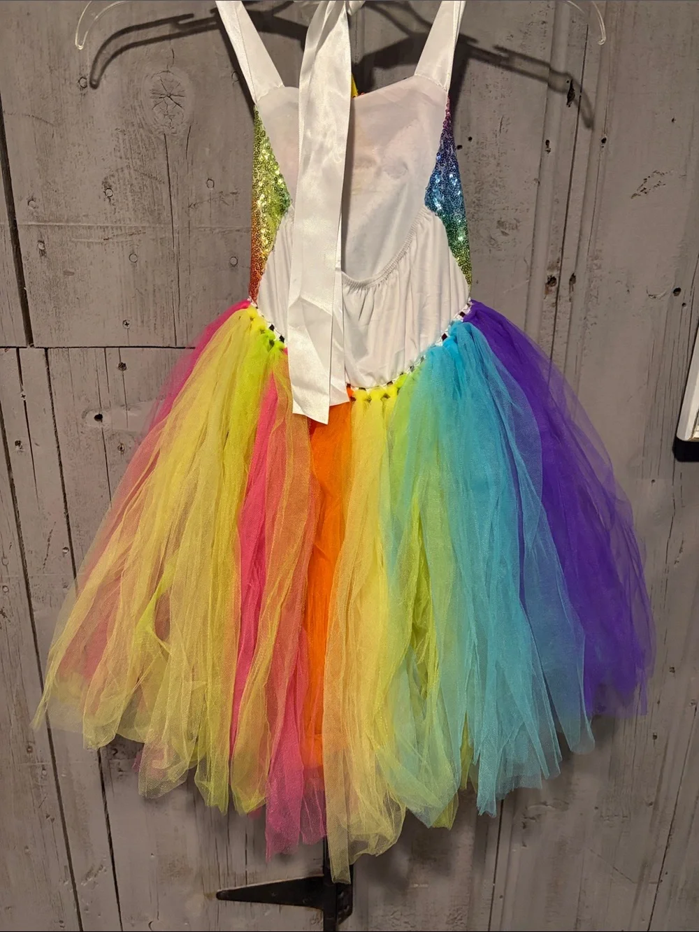 Unbranded Rainbow Unicorn Tutu Costume Dress for Kids - Multicolor